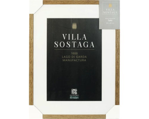 Villa Sostaga Massivholzrahmen Salo 60 mal 80 Zentimeter mit Passepartout