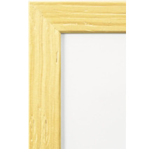 Cadre photo en bois avec surface texturée et coupe d'onglet