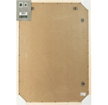Dos d un cadre photo en bois avec fixations métalliques et certification FSC pour suspension murale