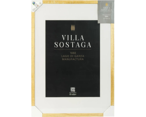 Cadre photo Villa Sostaga Salo en bois massif, 70 par 100 centimètres, avec passe-partout et certification FSC.