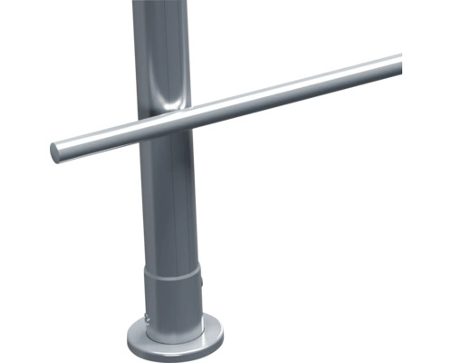 Poteau de garde-corps en acier inoxydable avec support de barre transversale