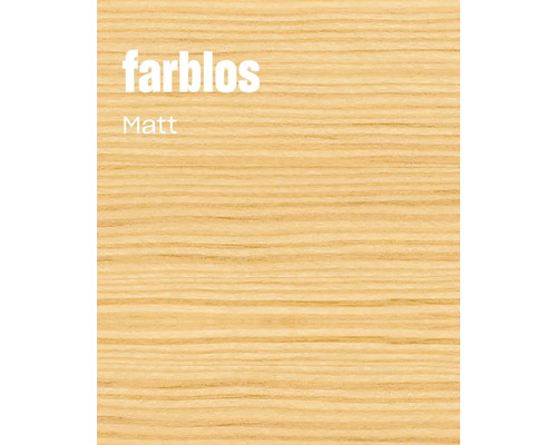Surface en bois avec une lasure ou un vernis mat incolore.