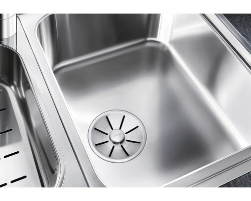 Évier en acier inoxydable Blanco avec bonde à panier et garniture d évacuation pour la cuisine