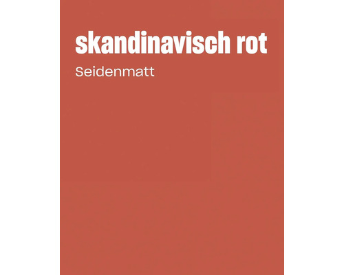 Wandfarbe in skandinavisch rot mit seidenmatter Oberfläche