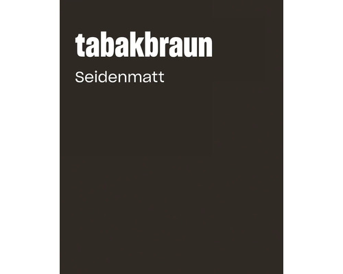 Farbkarte in Tabakbraun mit seidenmatter Oberfläche