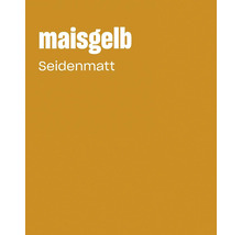 Farbkarte in Maisgelb mit seidenmatter Oberfläche zur Wandgestaltung