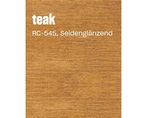 Lasure pour bois teinte teck RC 545 satiné sous forme d echantillon de couleur