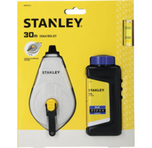 Stanley Schlagschnur Set mit 30 Meter Schnur und blauer Markierkreide in einer Verpackung.