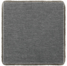 Tapis carré avec structure tissée et bord doux
