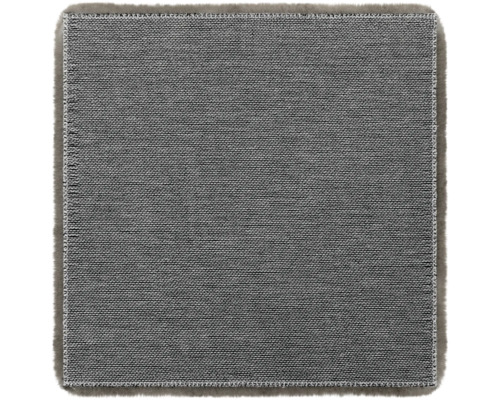 Tapis carré avec structure tissée et bord doux