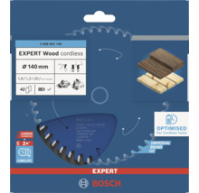 Bosch Expert Wood cordless Kreissägeblatt mit 140 Millimeter Durchmesser für Akku Handkreissägen