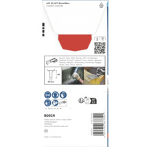 Lame de scie plongeante Bosch AIZ 20 AIT MetalMax pour outils multifonctions avec largeur de coupe de 20 millimètres et profondeur de 40 millimètres.
