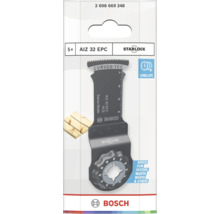 Lame de scie plongeante Bosch Starlock AIZ 32 EPC pour bois, paquet de 5 pièces, compatible avec les outils multifonctions de diverses marques.