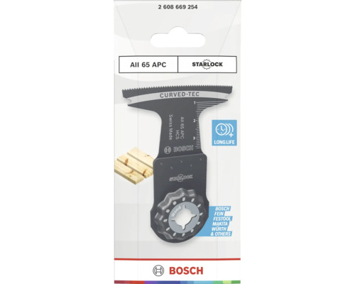Bosch Starlock Tauchsägeblatt All 65 APC für Holz in Blisterverpackung