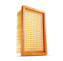 Filtre à air rectangulaire pour outils de jardin avec matériau filtrant plissé et cadre rigide