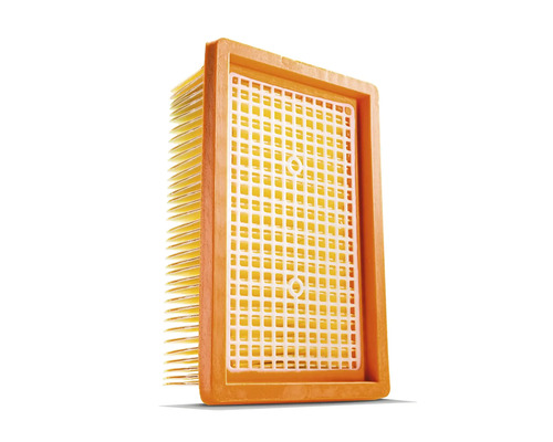 Filtre à air rectangulaire pour outils de jardin avec matériau filtrant plissé et cadre rigide