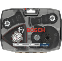 Set de rénovation Bosch Starlock avec 8 lames de scie et plateaux de ponçage pour outils multifonctions dans un coffret en plastique