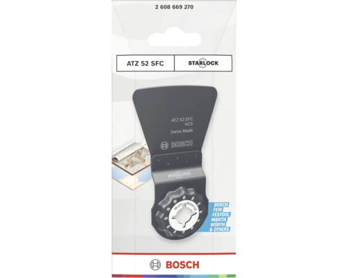 Grattoir Bosch Starlock ATZ 52 SFC pour outil multifonction pour enlever les résidus de colle et les revêtements de sol
