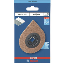 Plateau de ponçage Bosch Expert AVZ 70 RT4 Starlock pour outil multifonction pour poncer la colle à carrelage et le mortier dans l'emballage