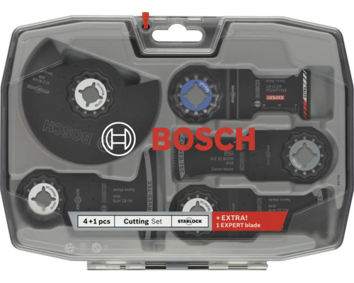 Set de lames de scie pour outil oscillant Bosch Starlock 4 plus 1 pièces dans coffret plastique