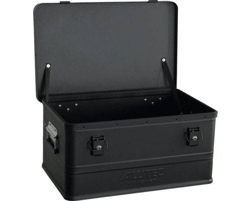 Offene Alutec Aluminium Transportbox zur Lagerung und zum Transport von Werkzeug und Zubehör