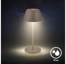Moderne LED Tischleuchte fuer den Aussenbereich mit Schutzart IP44 fuer Spritzwasserschutz