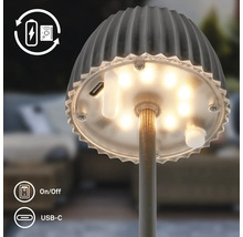 Akku LED Tischleuchte mit USB C Anschluss, integrierter wiederaufladbarer Batterie und Ein Aus Schalter