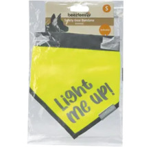 Bandana pour chien Beeztees Safety Gear en taille S avec impression reflechissante Light me up dans son emballage d origine