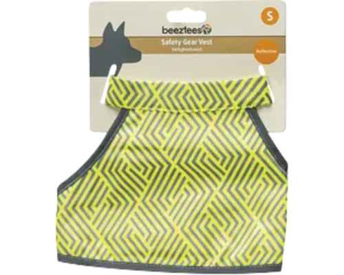 Gilet de securite pour chien Beeztees Safety Gear taille S avec motif reflechissant sur emballage