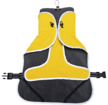 Peignoir pour chien avec fermeture réglable en matériau absorbant pour un séchage rapide du pelage