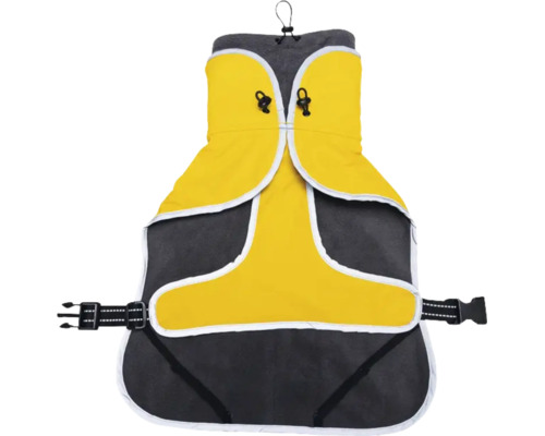 Peignoir pour chien avec fermeture réglable en matériau absorbant pour un séchage rapide du pelage