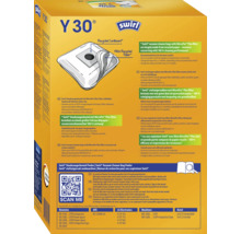 Swirl Staubsaugerbeutel Y 30 mit MicroPor Plus Filter aus Recyclingmaterial in Originalverpackung zur staubsicheren Entsorgung von Feinstaub.