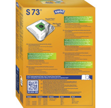 Sac aspirateur Swirl S 73 avec filtre MicroPor Plus et clapet de fermeture, compatible avec divers modèles d aspirateurs Siemens et Bosch.