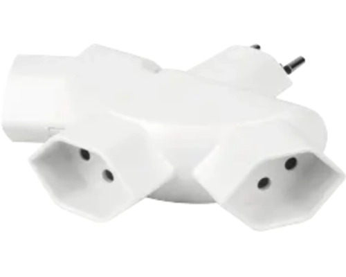 Adaptateur prise triple pour eurofiches au design compact