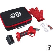 Felco Akku Gartenschere Set mit Koffer Handschuh Akku Ladekabel und Pflegespray (Image AI modified or generated)