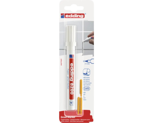 Marqueur pour joints de carrelage Edding 8200 avec pointes de rechange