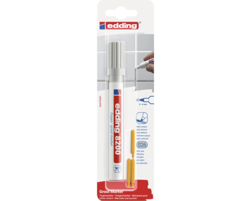 Marqueur pour joints de carrelage Edding 8200 avec pointes de rechange
