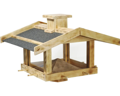 Vogelhaus aus Holz mit Dachschindeln für den Garten