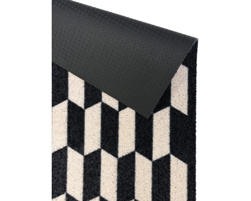 Fußmatte mit geometrischem Muster und rutschfester Gummirückseite