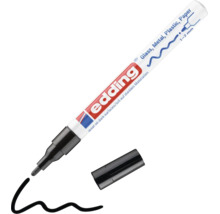 Marqueur peinture Edding pour surfaces sombres avec une largeur de trait de 1 à 2 millimètres.