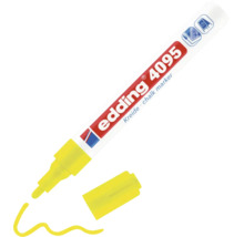 Marqueur à craie jaune Edding 4095 pour l inscription sur des tableaux et surfaces vitrées avec capuchon amovible