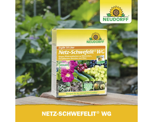 Neudorff Netz-Schwefelit WG Pflanzenschutzmittel gegen Pilzkrankheiten an Wein, Zierpflanzen, Gemüse und Obst, ergibt 30 Liter.