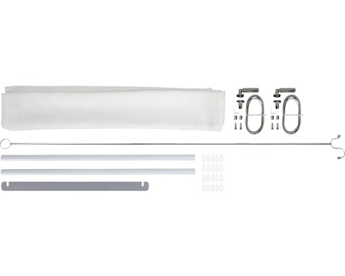 Ensemble complet de rideau de douche avec rideau, tringle, anneaux et accessoires de montage