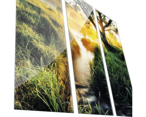 Image murale en trois parties avec un motif de nature