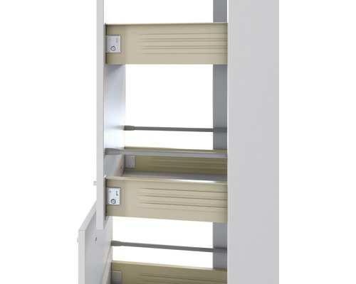 Extrait d''une armoire à meubles blanche avec tiroirs