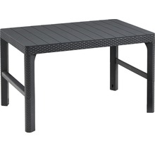 Rechteckiger Gartentisch aus Kunststoff mit Rattanoptik
