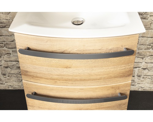 Waschtischunterschrank mit zwei Schubladen und Griffen