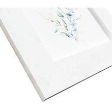 Weißer Bilderrahmen mit floralem Motiv