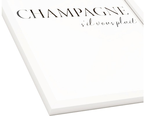 Champagner bitte Kunstdruck mit weissem Rahmen
