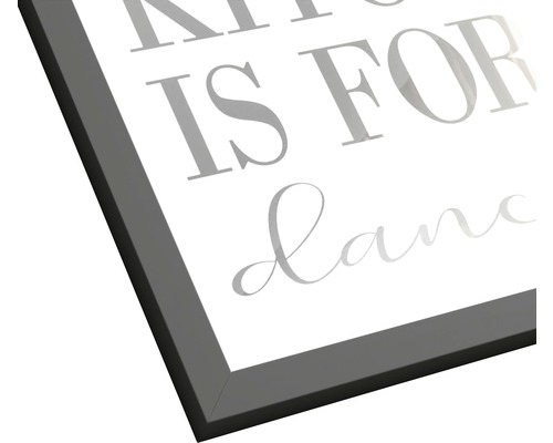 Gerahmtes Wandbild mit Schriftzug